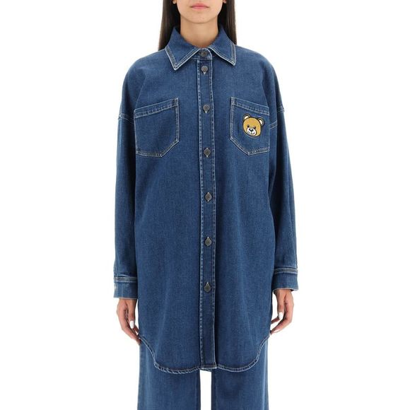 Moschino Teddy Bear Denim Overshirt - Picture 2 of 4